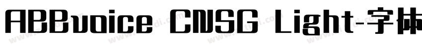 ABBvoice CNSG Light字体转换